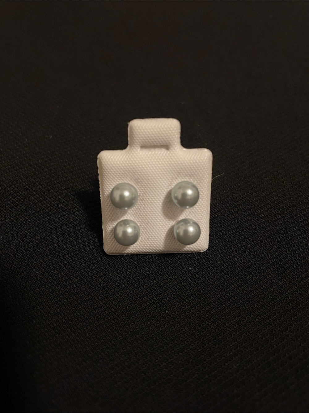 Source Unknown Silver Gray Pearl Stud Earring Set